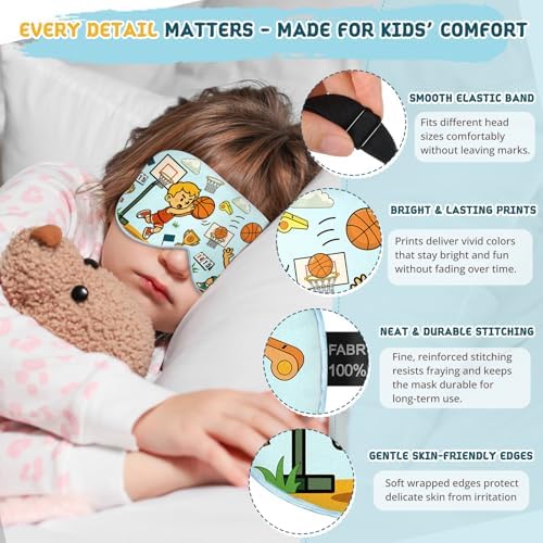 Kids Silk Sleep Mask, 100% Mulberry Silk Eye Mask - Image 3