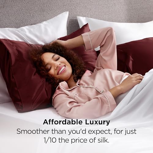 Bedsure Satin Pillowcases King Set of 2, Silky Pillow Cases - Image 4