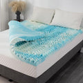 MLILY 4 Inch Full 5-Zone Gel Memory Foam Egg Crate Mattress Topper by MLILY