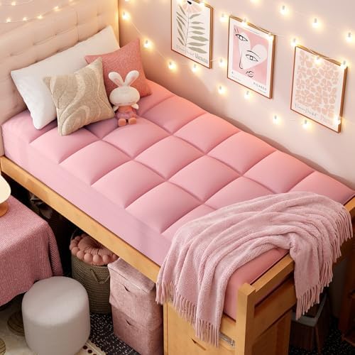 ELEMUSE Pink Twin XL Mattress Topper by ELEMUSE