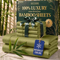 DECOLURE 100% Viscose Derived from Bamboo Sheets King Size, Luxury 6 Pc Set by DECOLURE