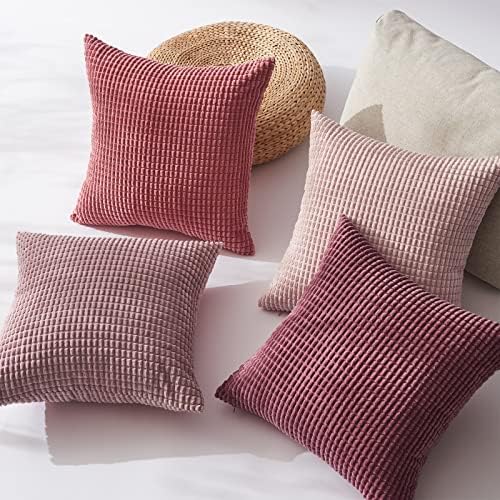 Topfinel Large Couch Throw Pillows Covers 20x20 Inch Set of 4, Accent Corduroy - Image 4