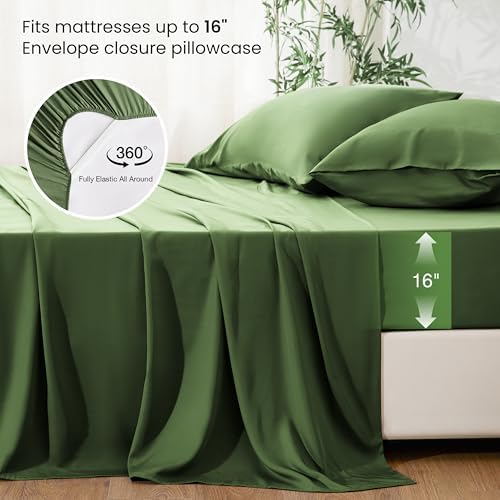 Love's cabin 3 Piece Twin Sheet Set, 100% Rayon Derived from Bamboo, Cooling & - Image 4