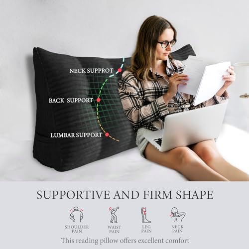 Headboard Pillow Queen, Bed Wedge Pillow Headboard Headrest - Image 2