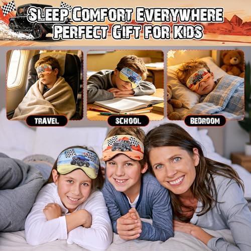 FrgKbTm 2 Pcs Sleep Mask for Kids Boys, Silk Eye Covers for Sleeping, - Image 7