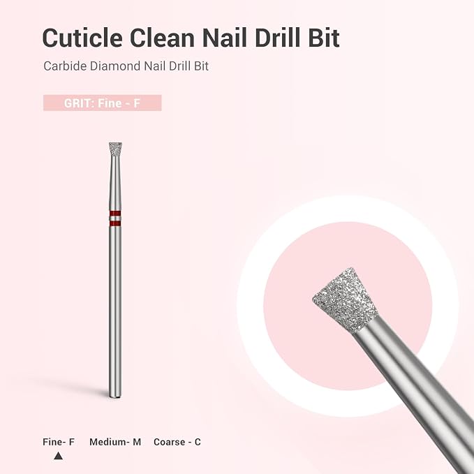 MelodySusie 6.7mm Inverted Tapered Cuticle Clean Nail Drill Bit 3/32'' - Image 4