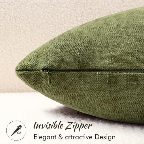 decorUhome Chenille Decorative Throw Pillow Covers 22x22 Set of 2 - Image 3