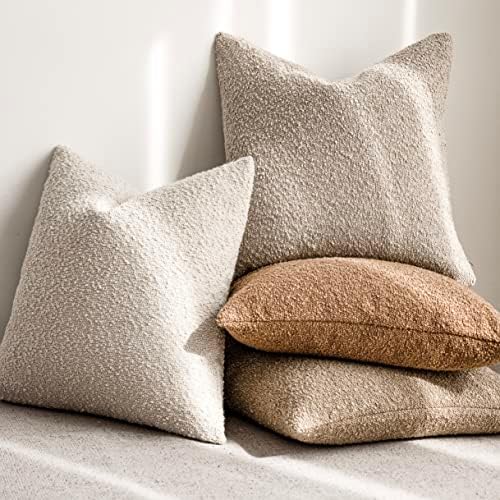 Foindtower Decorative Textured Boucle Throw Pillow Covers 18x18 Inch - Image 6