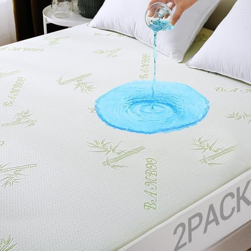 MUXHOMO 2 Pack Twin XL Mattress Protector, 100% Waterproof Mattress Cover Twin by MUXHOMO