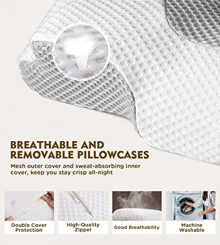 Osteo Cervical Pillow for Neck Pain Relief, Hollow Design Odorless Memory Foam - Image 5