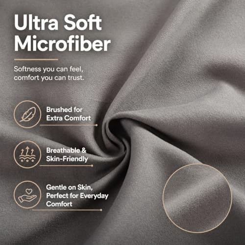EVOLIVE Body Pillow Covers 2-Pack 21"x54" Microfiber - Image 5