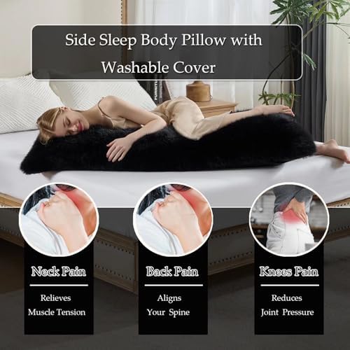 20x54 inch Luxury Fluffy Body Pillow Cover, Shaggy Furry Body Pillowcase - Image 6