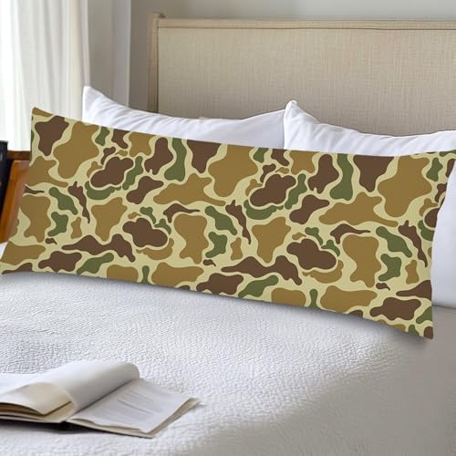 Camouflage Body Pillow Cover 20x54 Long Pillow Case by Unknown