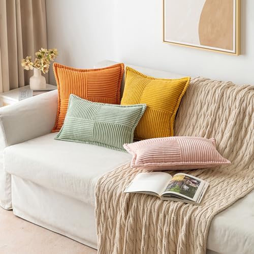 MIULEE Fall Burnt Orange Decorative Throw Pillow Covers 16x16 Inch 2 Pack - Image 4