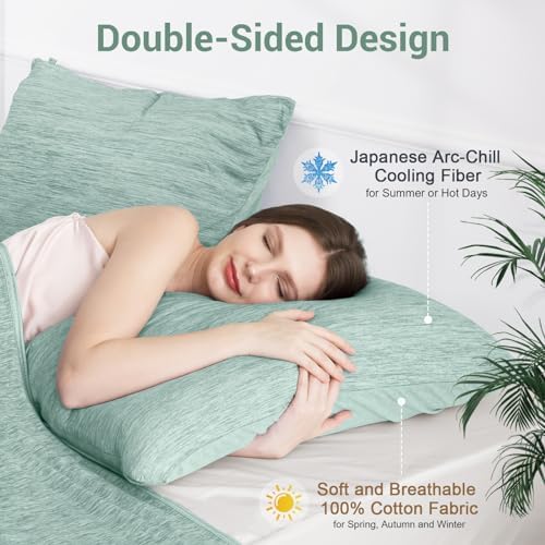 Elegear Cooling Pillow Cases for Hot Sleepers, Standard 20" x 26" - Image 3