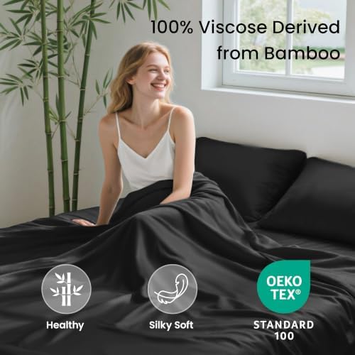 Love's cabin 4 Piece Full Size Sheet Set, 100% Rayon Derived from Bamboo - Image 2