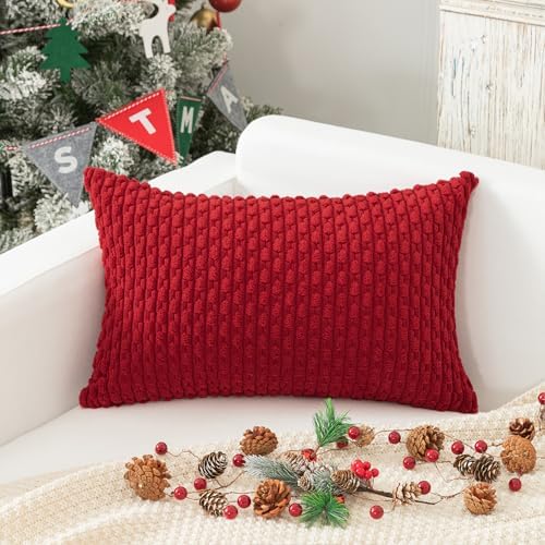 Kevin Textile Soft Corduroy 12"x20" Lumbar Pillow Cover 1 Pack by KevinTextile