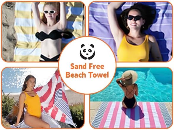 HAVLULAND Set of 5 Turkish Beach Towel Oversized 39x71 Turkish Bath Towels - Image 7