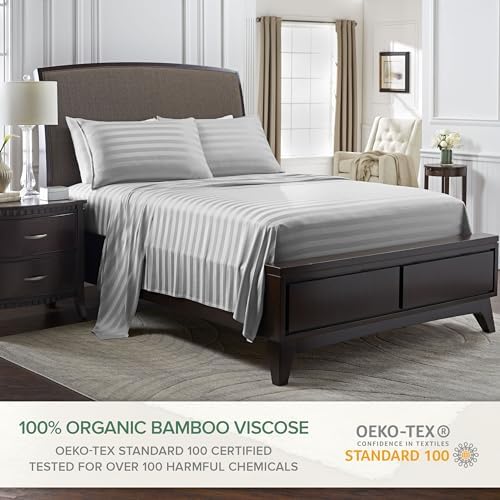 Pure Bamboo Twin Sheets, Genuine 100% Organic Viscose Derived from Bamboo Bed - Image 2
