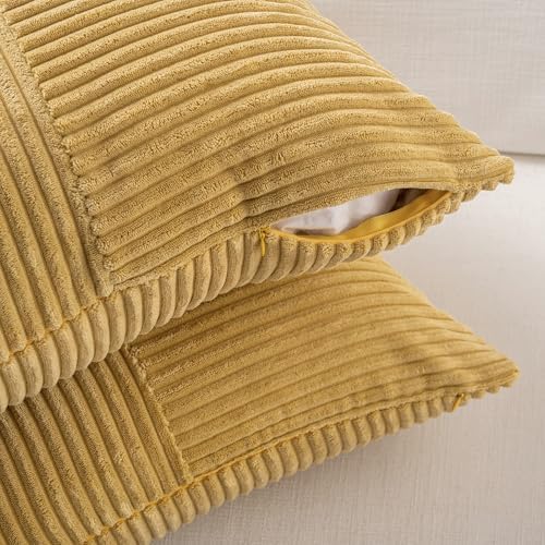 Fancy Homi Set of 2 Mustard Yellow Boho Long Lumbar Body Decorative Throw - Image 4