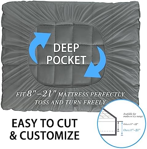 CYMULA California King Mattress Topper, Extra Thick 3D Snow Down Alternative - Image 6