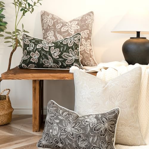 MATTINS Vintage Floral Patterned Throw Pillow Covers 24x24 - Image 6