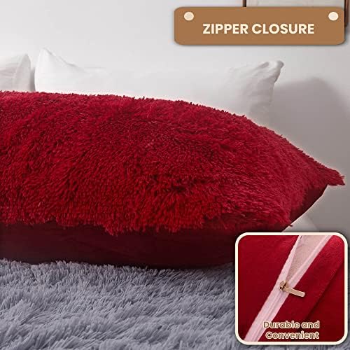 MEGO Luxury Fluffy Faux Fur Body Pillow Cover 20x54 - Image 4