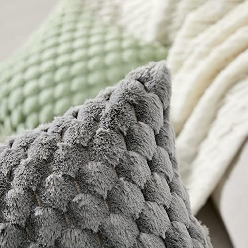 Yaertun Pack of 2 Super Soft Cozy Decorative Throw Pillow Covers Fuzzy Plush - Image 3