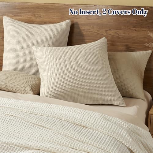 PHF Cotton Waffle Throw Pillow Covers 24" x 24", No Insert - Image 3