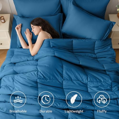 JOLLYVOGUE King Comforter Set, Ultra-Soft Bed in a Bag King Size 7 Pieces - Image 2