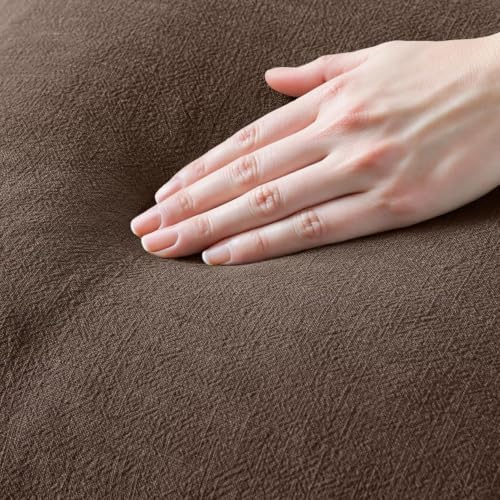 MIULEE Boho Linen Fringe Decorative Fall Pillow Covers Reddish Brown 20x20 - Image 2