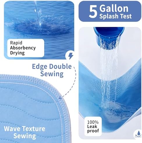 Accompagner Incontinence Bed Pads Washable Waterproof, Ultra-Absorbent Reusable - Image 3
