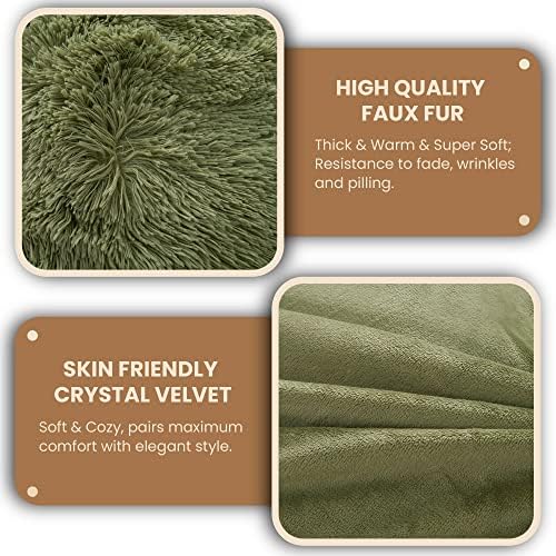 MEGO Luxury Fluffy Faux Fur Body Pillow Cover 20x54 - Image 6