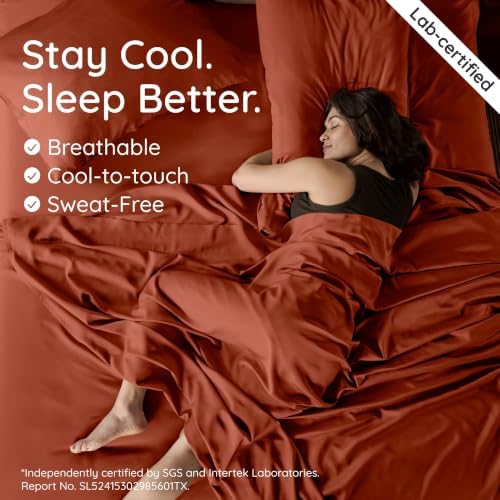 Bambaw 100% Viscose Derived from Bamboo Fitted Sheet Twin Size, Cooling Fitted - Image 3