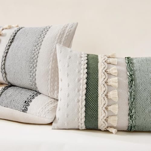 Kevin Textile Boho Tassel 14x20 Inch Lumbar Pillow Cover 1 Pack - Image 5