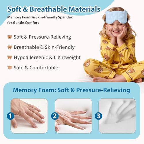Kids Sleep Mask, 3D Contoured Eye Mask - Image 3