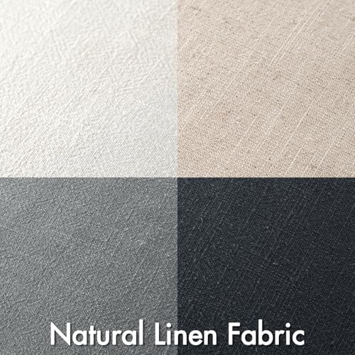 MIULEE Neutral Cream/Gray Boho Linen Pillow Covers 18x18 Inch Pack of 4 - Image 2