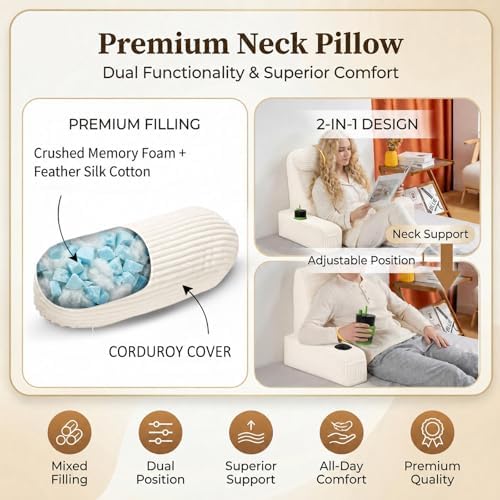 Reading Pillow for Adults, Back Pillow for Bed Sitting Up, Backrest Pillow for - Image 3