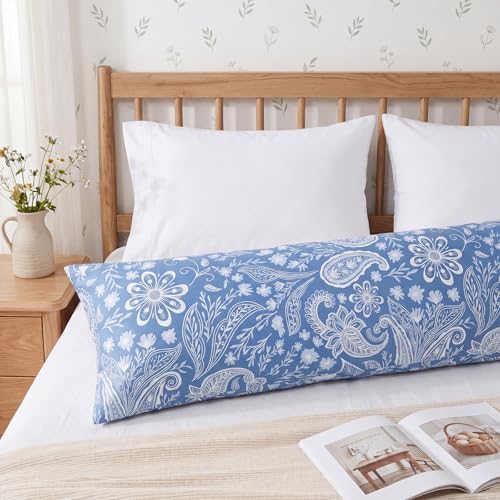 Bedorm 20 x 54 Body Pillow Cover Cotton Body Pillow Case Boho Chic Paisley - Image 2