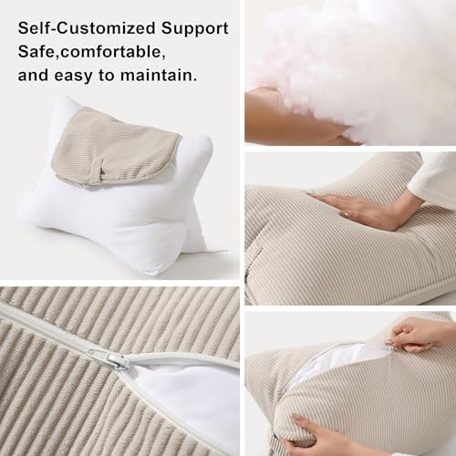 Pat. Pend. Corduroy Lumbar Support Back Pillow - Image 5