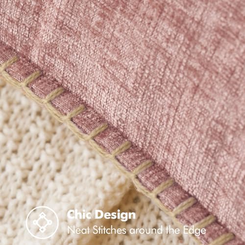 MIULEE Decorative Couch Throw Pillow Covers 18x18 Inch Blush Pink 2 Pack - Image 2