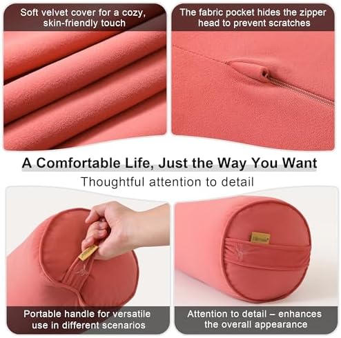 Body Pillow for Adults, Coral Peach - Image 5