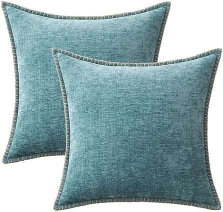 MIULEE Decorative Couch Throw Pillow Covers 16x16 Inch Coastal Aqua Blue - Image 6