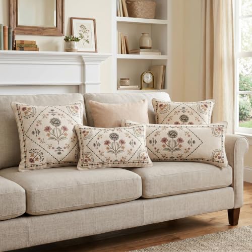 ISAENNE Designer Vintage Linen Throw Pillow Cover - Image 7