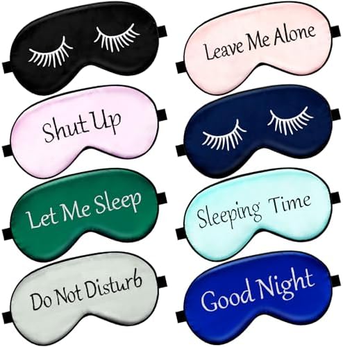 Geyoga 8 Pack Silk Funny Sleep Masks by Geyoga