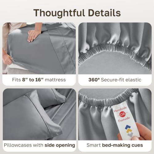 California Design Den Soft 100% Cotton King Sheets Deep Pocket Set - Image 4
