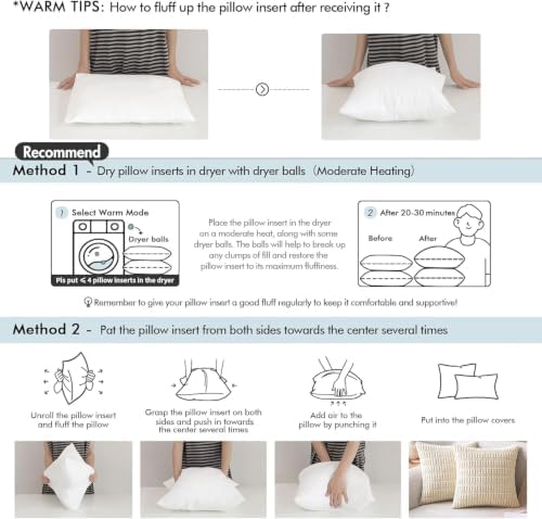 MIULEE 12x24 Pillow Inserts Set of 2, Throw Pillows - Image 2