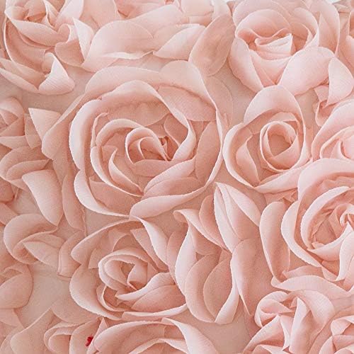 MIULEE Decorative Rose Flower Pillow Cover Pack of 1 Peach Pink 18x18 Inch - Image 3