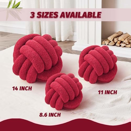 Uvvyui Knot Pillow Ball, Soft Home Decorative Pillows, Round Throw Pillow - Image 2