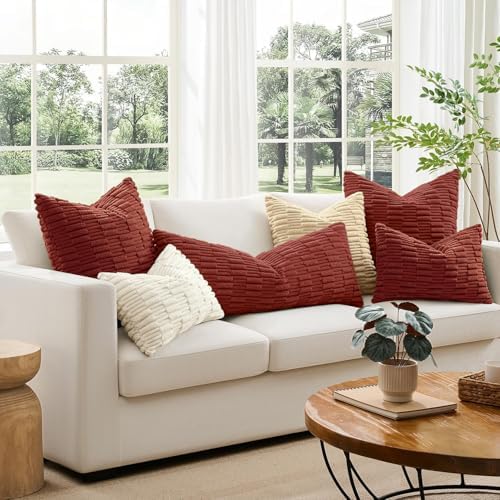 Kevin Textile 14x22 Inch Fall Lumbar Pillow Cover 1 Pack Soft Plush Stripe - Image 5